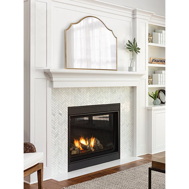 Miroir d'appoint Aleeza, Doré, 27,5 po x 31,5 po