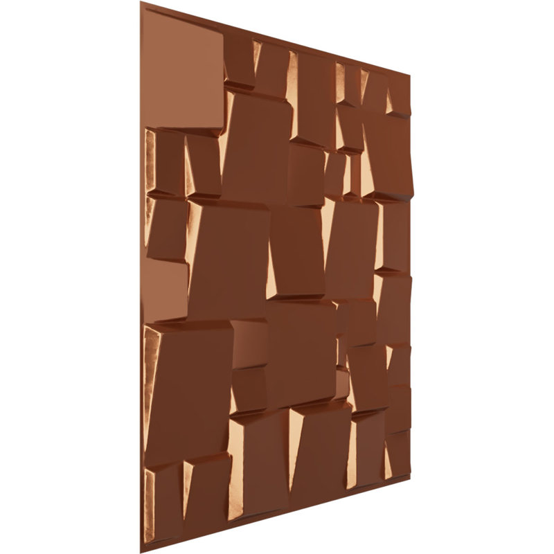 Panneau mural 3D décoratif moderne EnduraWall, Cuivre brillant