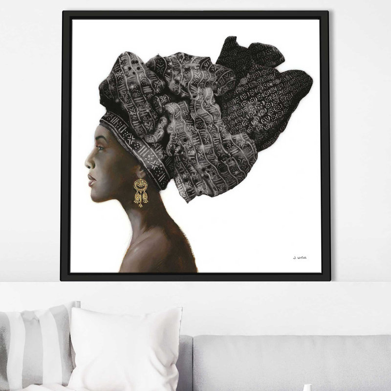 «Pure Style Black» par James Wiens, H 39,5 po x l 39,5 po x P 2 po, Cadre flottant noir