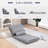 Folding Floor Chair, Convertible Lazy Sofa Bed, Floor Couch With 6-Position Adjustable Backrest And Pillow For Reading, Gaming, Meditating, Gray