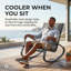 Chaise berçante d'extérieur en métal avec coussins amovibles