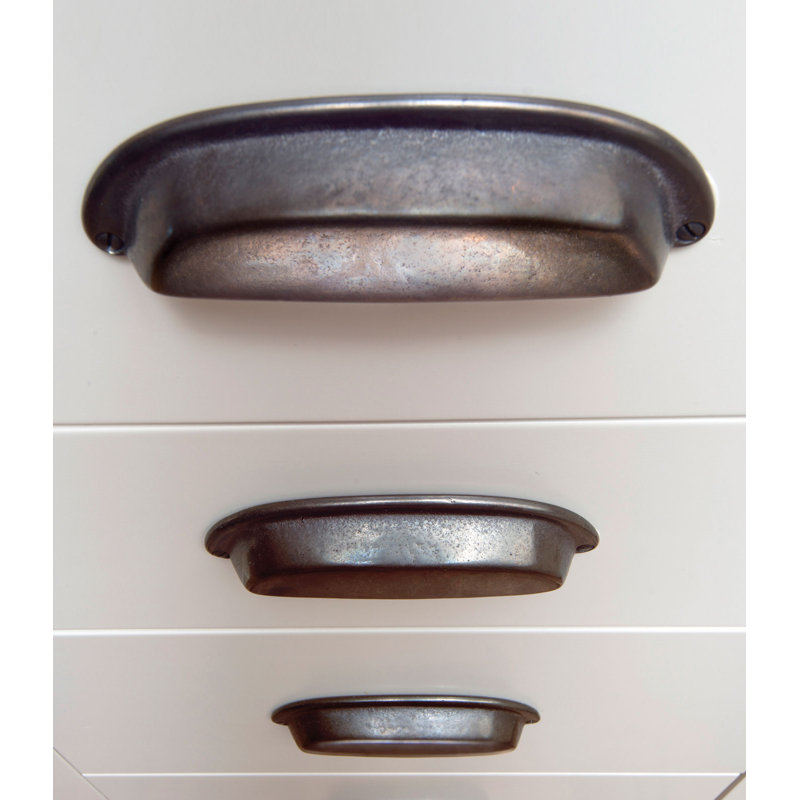Cup / Bin Pull, White Bronze Medium