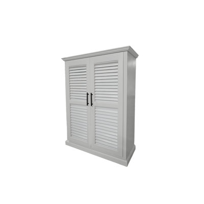 Armoire de cuisine en bois massif de style Shutter