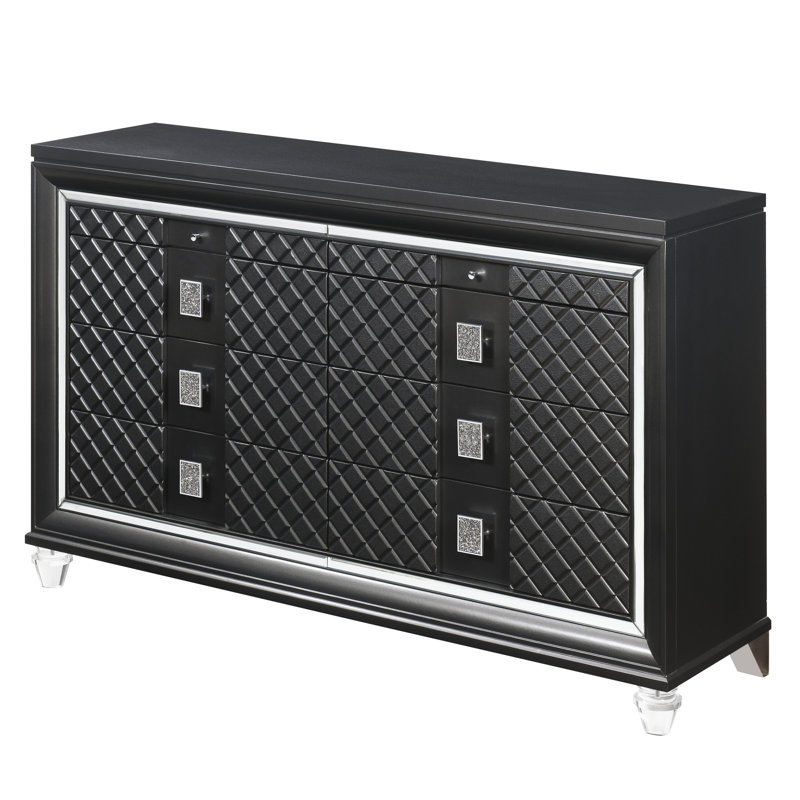 Sawyer Metallic Grey Finish Dresser