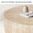 34.6" Round Drum Coffee Table – Modern Wood Grain Finish For Small Living Rooms-274900583