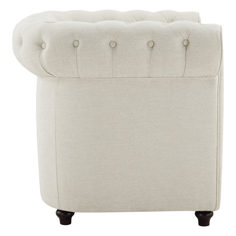 Fauteuil club Chesterfield Camberley, Blanc