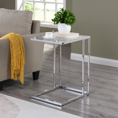 Glass Top C Table End Table