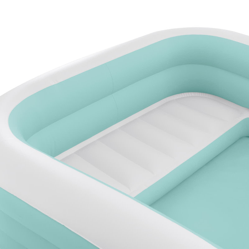 INTEX Pool Lounge Float INTEX Light Blue and White PVC Inflatable Raft Garden