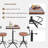 Carolwood Pine Solid Wood Top Metal Base Dining Table