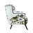 Obara Transitional Embroidered Floral Handmade Accent Chair-1412260286