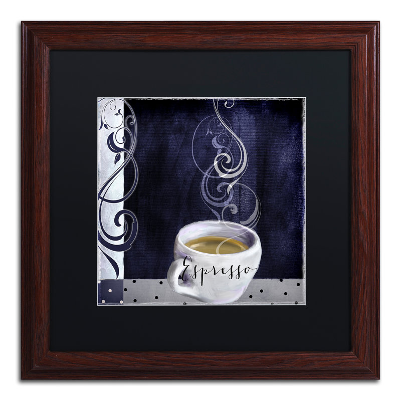«Cafe Blue IV» par Jadaya, impression encadrée, Noir, H 16 po x l 16 po x P 0,5 po