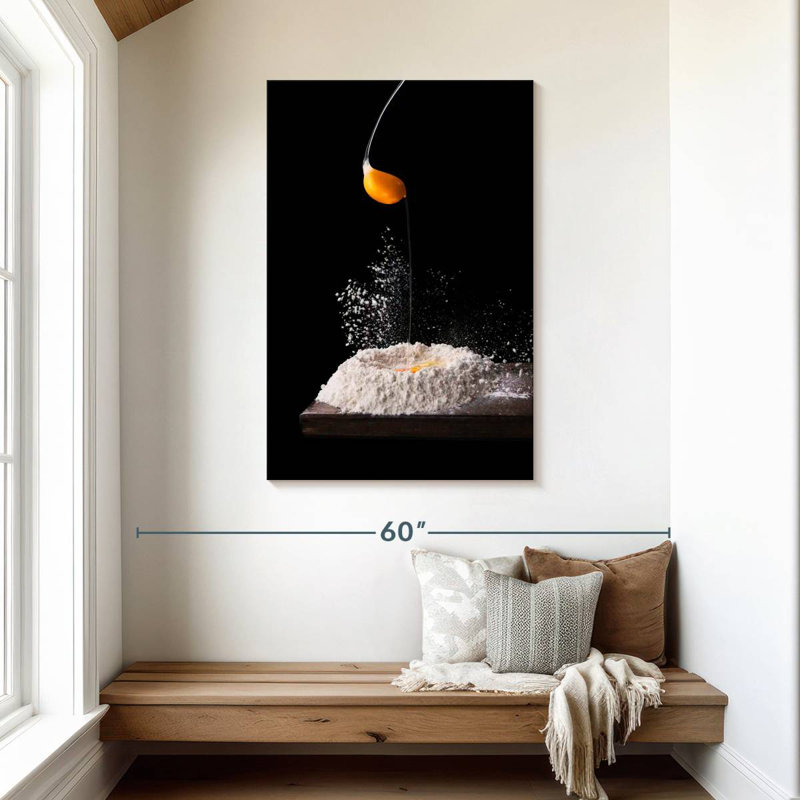 Senne Putting Egg In Flour, 45" H x 30" W