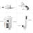 Kubik 12 in. Square Shower System with Tub Spout (Valve Included)-126375068