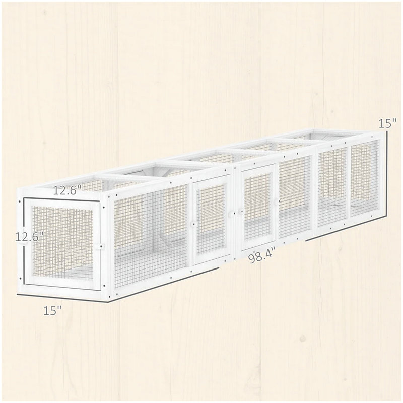 Tunnel pour chat polyvalent, cage pour chat, Blanc