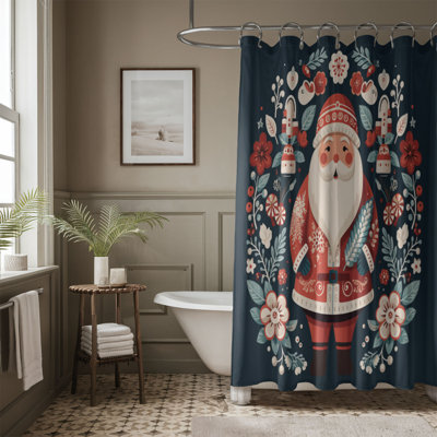 Scandinavian Yuletide - 1 Piece Standard Shower Curtain