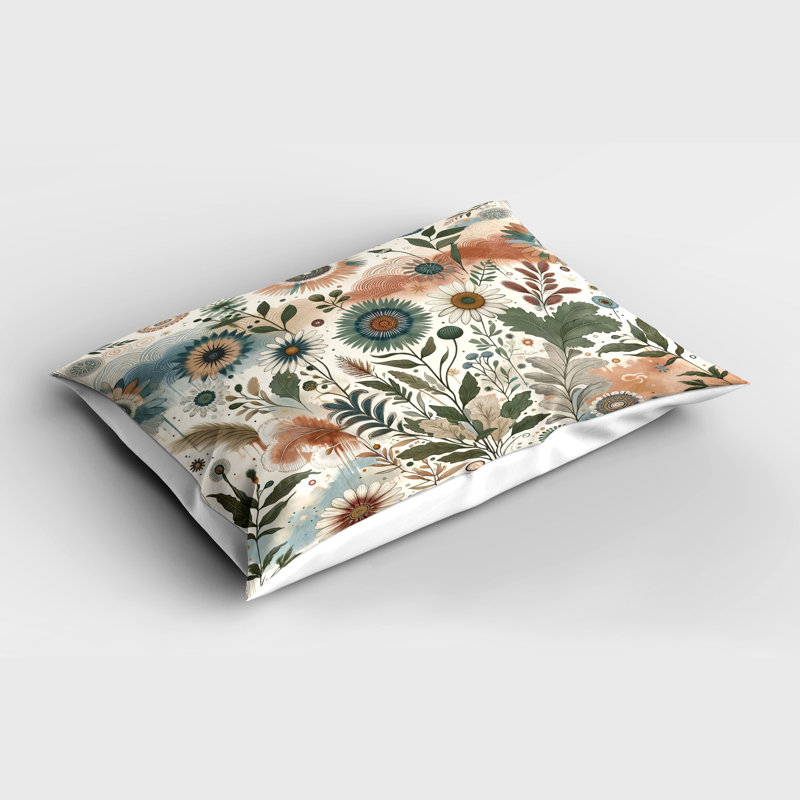 Taie décorative florale en microfibre, Standard