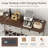 Farmhouse Sideboard With Sliding Bar Door And 2 Power Outlets/2 Usb Ports, Buffet Cabinet, Wine Racks, 3 Extra Drawers And 2 Storage Cabinets With Adjustable Shelf For Dining, Rustic White