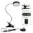 Modern Black Clip-On Task Lamp, 20.5" Flexible Gooseneck LED, 4.5W 4000K, Heavy Duty Clamp for Desk, Bedside, Office