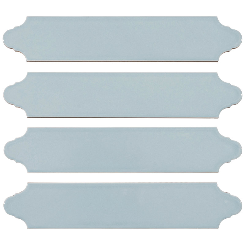 Concerto-Brassini 2-in. x 9-in. Lantern Glossy Ceramic Wall Tile, Bernolli