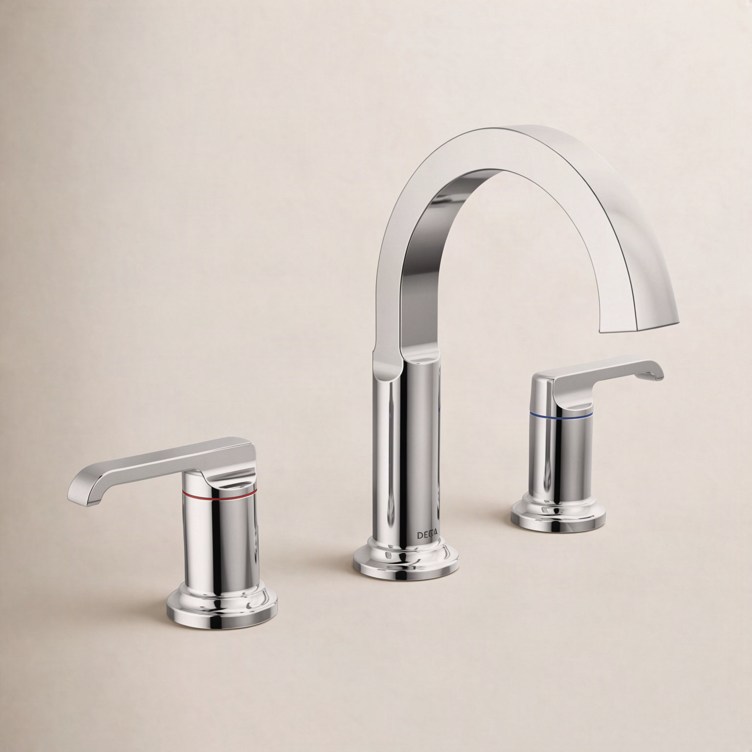 Tetra 3-Hole Widespread Bathroom Faucet, Chrome