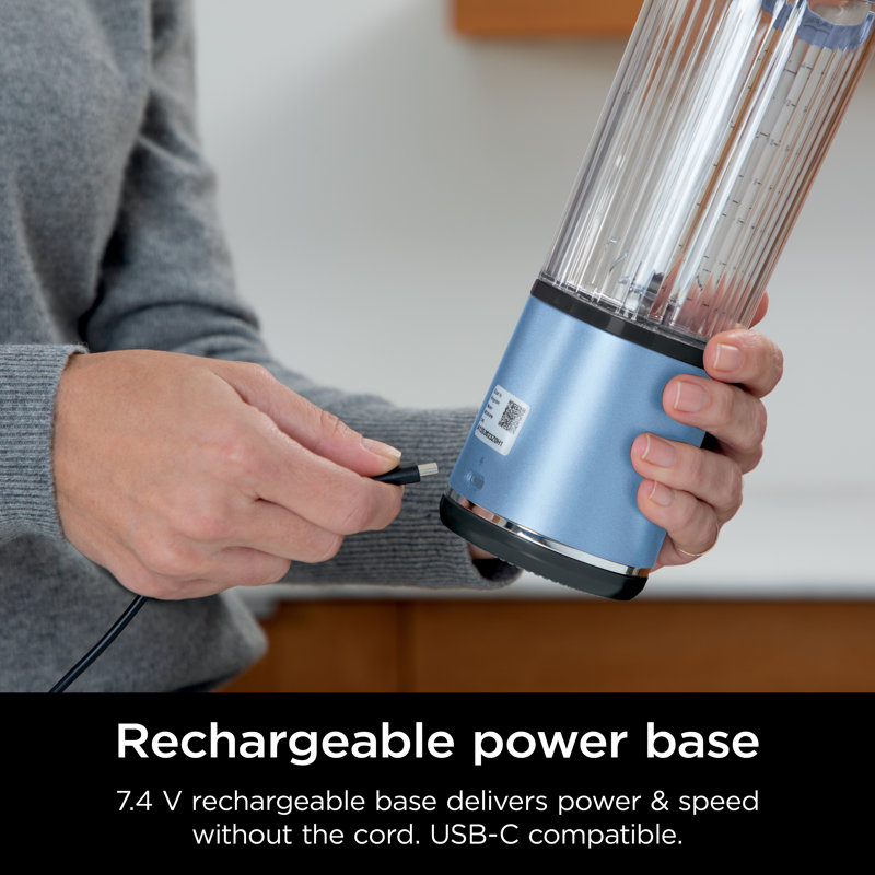 Ninja Blast Portable Blender, Metallic Blue Macaron
