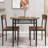 Space-saving Modern Dining Table, Metal Mdf, Rustic Style For Small Kitchens