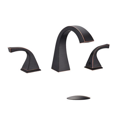 2-handle Bathroom Faucet with Drain Assembly