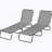 Outsunny 2-Piece Folding Chaise Lounge Chairs With 5-Level Reclining Back For Beach, Yard, And Patio-1592738289-1592738248