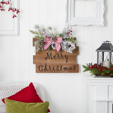 Merry Christmas Greenery II The Holiday Aisle Size: 12 W x 12 H