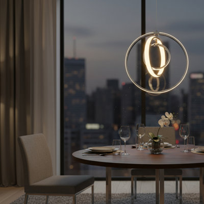Mitchelton 3 - Light Dimmable LED Geometric Chandelier