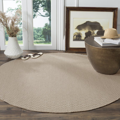 Tapis ivoire / gris en coton tissé à plat à la main Bester