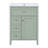 "24" Green Bathroom Vanity With Sink, MDF & Rubberwood Construction, 3 Drawers & Cabinet With Adjustable Shelves, Modern Design For Small To Medium Bathrooms"-1850793692