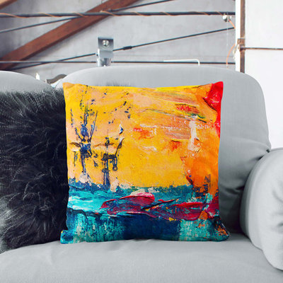 Abstract Square Throw Cushion