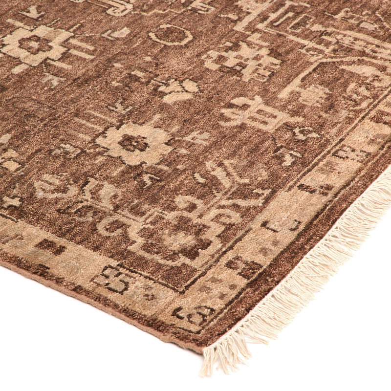 Paolo Hand-Knotted Rug-Paolo Rust-Runner-2.5'x12', Rectangle 8' x 10'