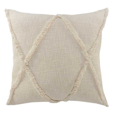 Hand-Woven Diamond Tufted 100% Cotton Throw Pillow Cover