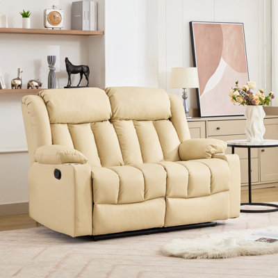Kyleigh Sheridan150Cm Faux Leather Padded Reclining Sofa