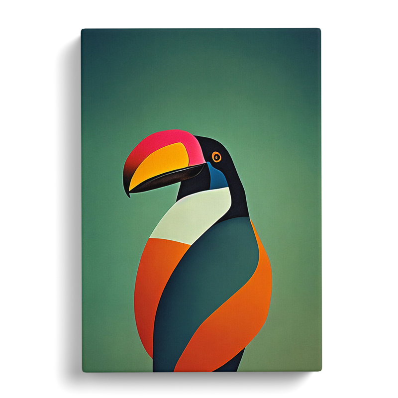 Toucan Abstract Vol.2 - Wrapped Canvas, 50cm H x 35cm W x 3cm D
