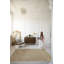 Tapis décoratif moderne à motif géométrique beige à rayures mélangées-350315330