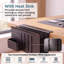 Organiseur de bureau latéral à fixation sans perçage, porte-documents suspendu en métal à deux niveaux avec pot à stylos amovible, accessoire de bureau gain de place noir pour espace de travail à domicile-2128399360