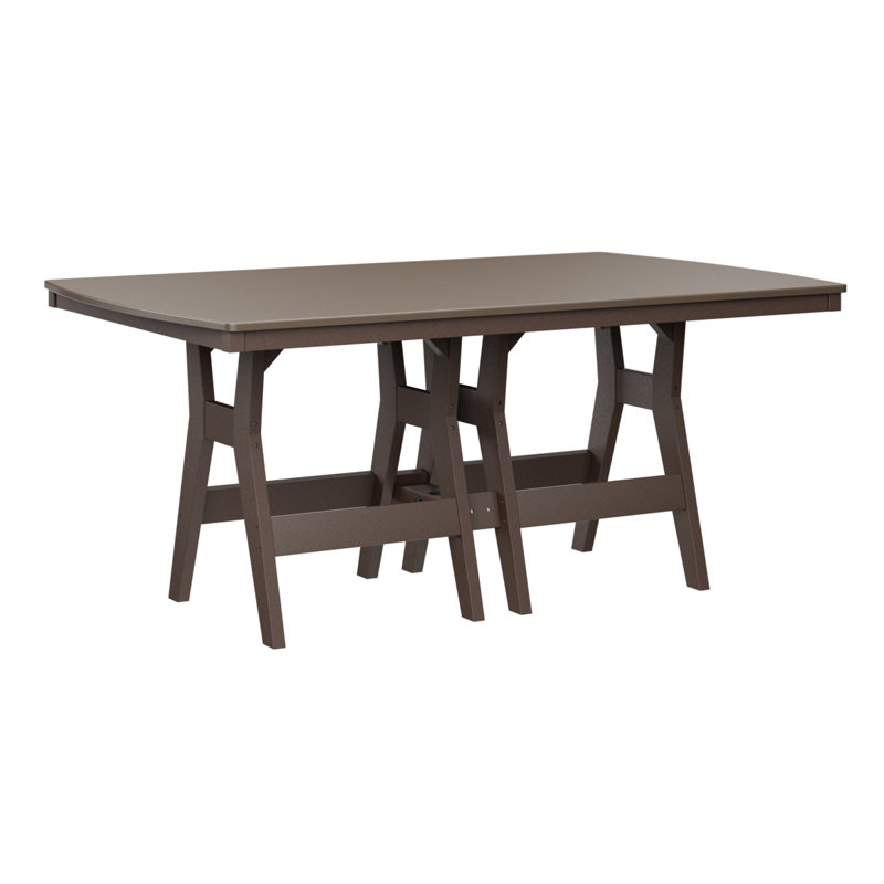 Table de salle à manger rectangulaire 72 po Berlin Gardens Harbor, Bronze martelé, Brun chocolat