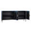 Athens 79-Inch Black Reclaimed Pine And Iron Contemporary 4-Door Sideboard
