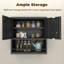 Armoire de rangement réglable en métal avec serrure et tablettes
