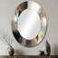 Grand miroir mural ovale orange et bleu en mélange de couleurs IV-804322707