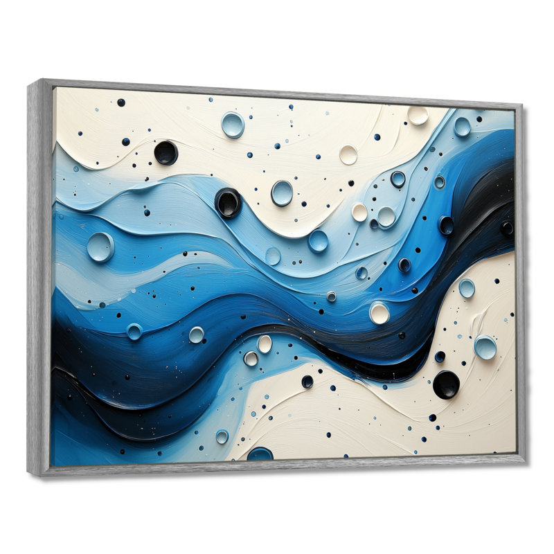 Earley Rhythmic Driauge, Argent argent, H 30 po x l 40 po, Impression encadrée flottante