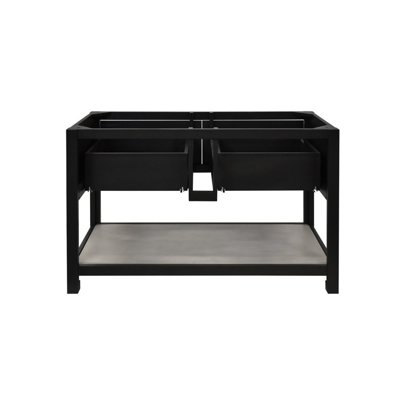 Solace 48" Single Bathroom Vanity Base Only, Midnight Oak/Ash