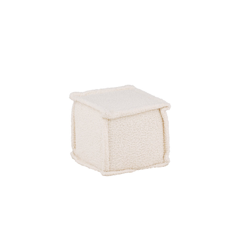 Islip 40cm Wide Square Footstool Ottoman, White