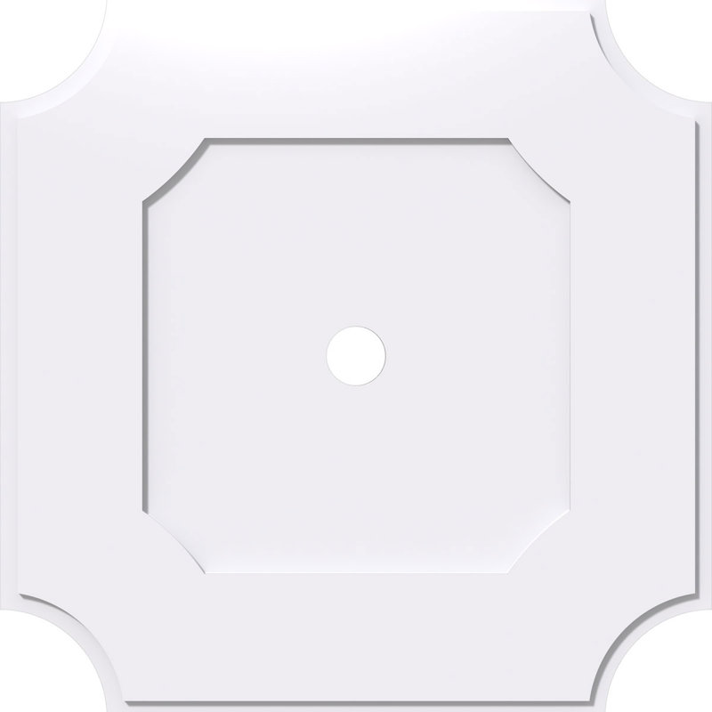 Médaillon de plafond contemporain en PVC de qualité architecturale 38 po x P 3 po x P 22 3/4 po x P 1 po