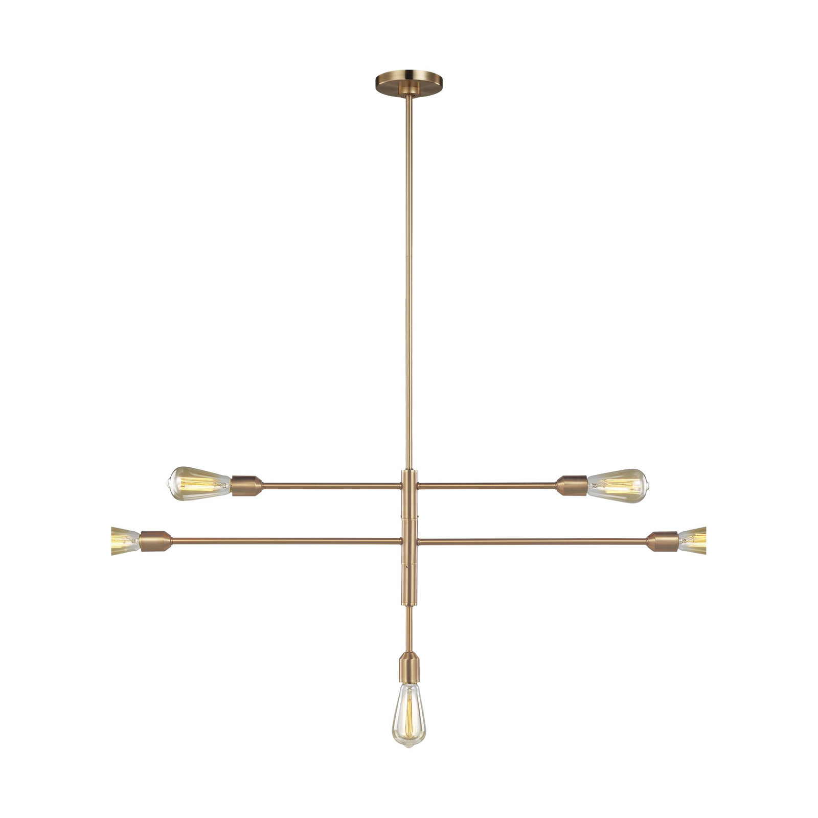 Allman 5 - Light Dimmable Chandelier, Satin Brass