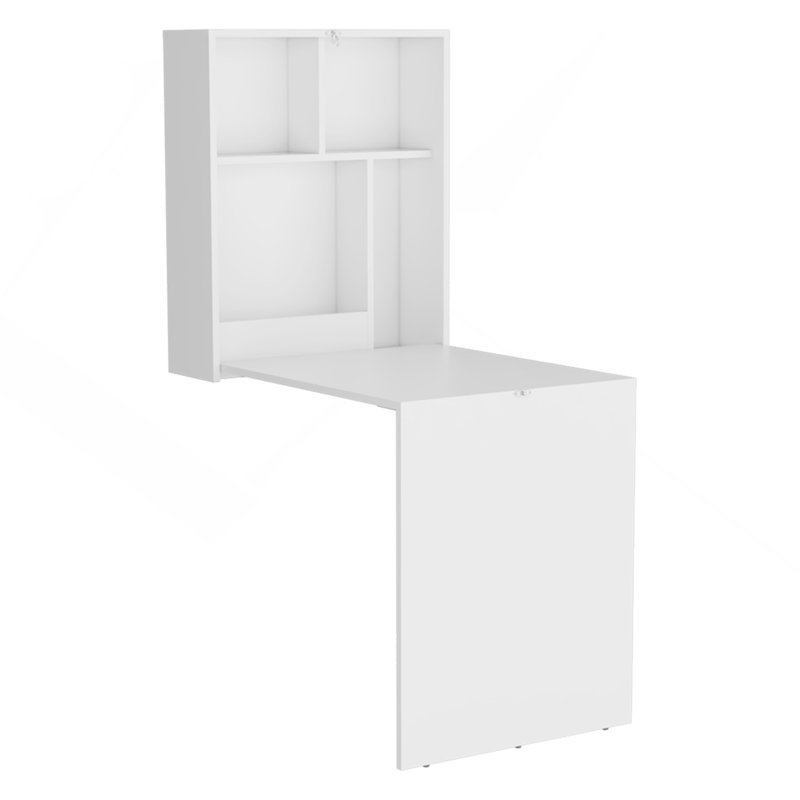 Table flottante, bureau, blanc