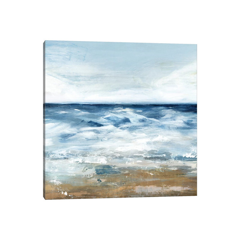 Blue Ocean II by Isabelle Z - Painting on Canvas, 45.72 cm H x 45.72 cm W x 1.91 cm D, Wrapped Canvas
